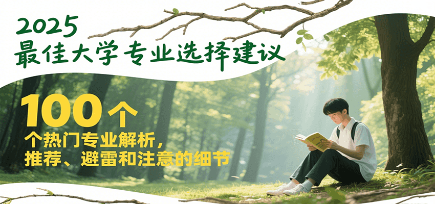 2025最佳大学专业选择建议，100个热门专业解析，推荐、避雷和注意的细节-迟之资源