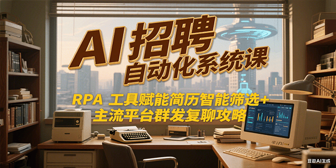 AI招聘自动化系统课，RPA工具赋能简历智能筛选+主流平台群发复聊全攻略-迟之资源