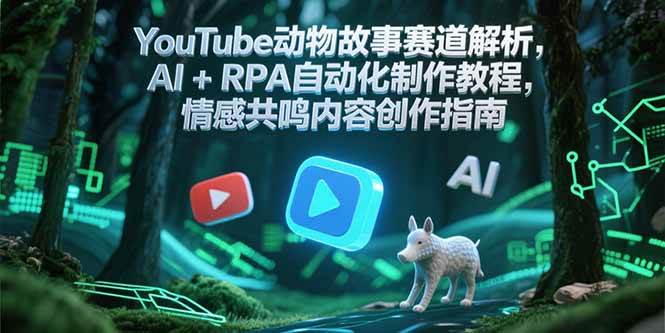 (15174期)YouTube动物故事赛道解析,AI+RPA自动化制作教程,情感共鸣内容创作指南