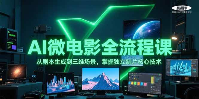 （15195期）AI微电影全流程课，从剧本生成到三维场景，掌握独立制片核心技术-迟之资源