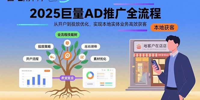 （15608期）2025巨量AD推广全流程，从开户到投放优化，实现本地实体业务高效获客-迟之资源