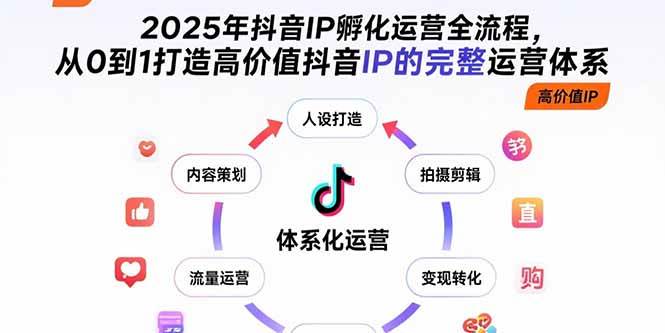 （15610期）2025年抖音IP孵化运营全流程，从0到1打造高价值抖音IP的完整运营体系-迟之资源