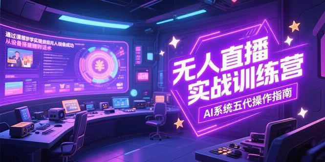 （15315期）无人直播实操训练营，从设备搭建到话术，AI系统五代操作指南(7月更新)-迟之资源