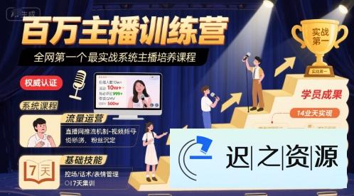 百万主播训练营,全网第一个最实战系统主播培养课程