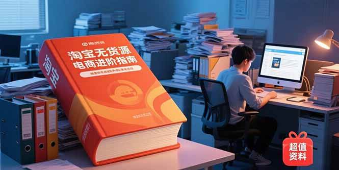 （15317期）淘宝无货源电商进阶指南，包含新人课、进阶课，配套资料，蓝海选品等-迟之资源