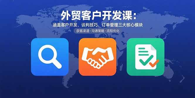 （15793期）外贸客户开发课：涵盖客户开发、谈判技巧、订单管理三大核心模块-迟之资源